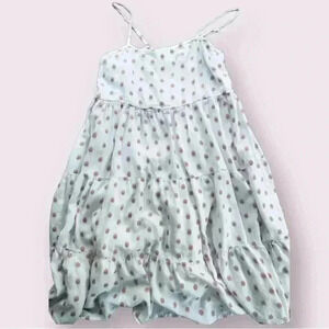 Sim and Sam white polka dot dress